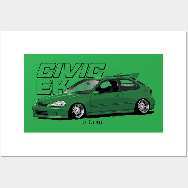 Civic Ek Wall Art by LpDesigns_